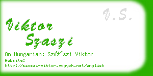 viktor szaszi business card